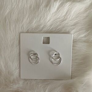 Chic Silver Interlocking Earrings